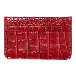 B-low the Belt Red Croc Credit Card Case